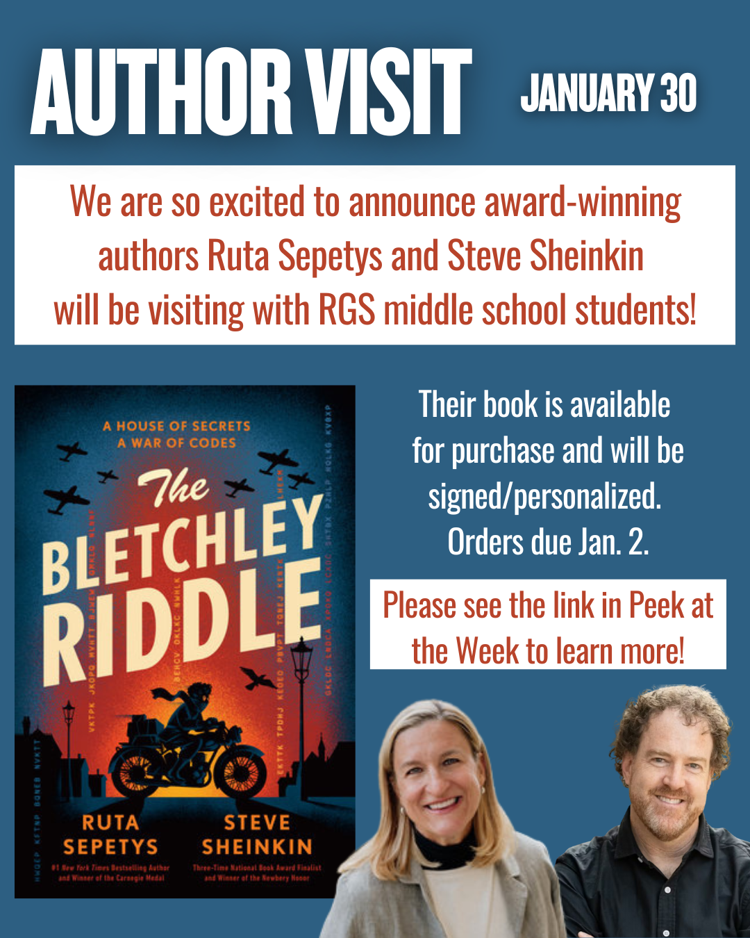 Author Visit January 30